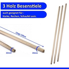 Besenstiel Holz Gerätestiel 3