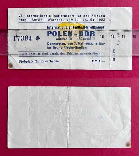 Eintrittskarte fussball 1953 - eintrittskarte,