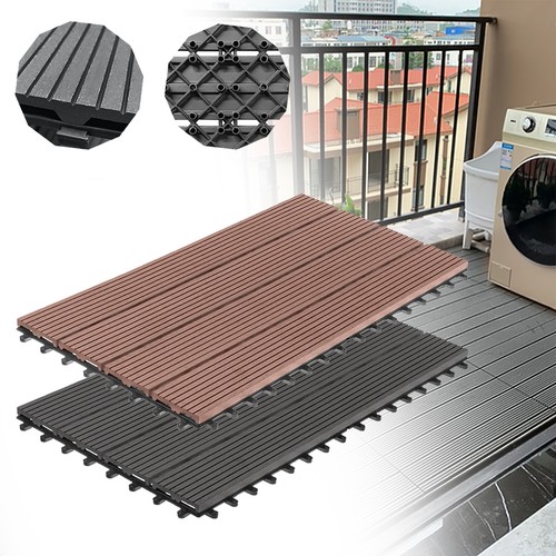 6er set terrassenfliesen wpc - set,