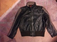 Lederjacke Herren Im Bomber Style M Schwarz