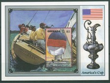 Grenada 1987 Segelregatta Americas Cup Block 182 postfrisch (C65972)
