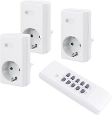 Funksteckdosen Set Funk Starterkit mit 3x Steckdose und Fernbedienung bis 30m