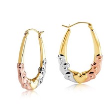 Drei farben gold creolen - drei,