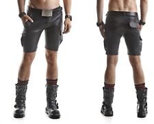 REGNES RFP SHORTS SCHWARZ WETLOOK MATT cargo clubwear gothic kunstleder hose