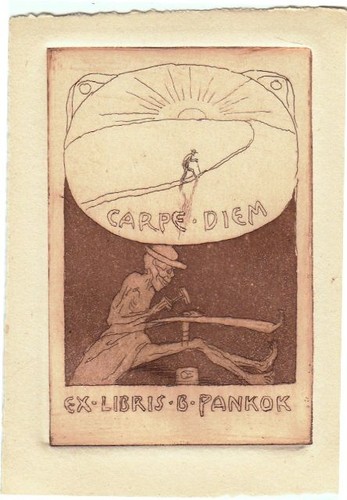 Exlibris bookplate radierung - exlibris,