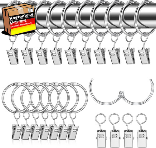 Metall vorhangringe mit clips - vorhangringe,