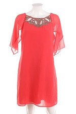 LIPSY Cocktailkleid Kleid Abendkleid Applikationen UK 16 = D 42 korallenrot