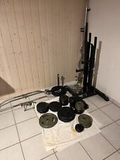 Hanteln, lang und kurz, Lat-Zug, Trainingsbank, Ablage für Langhantel