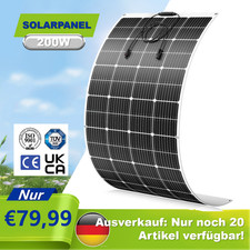 200 Watt Flexibel Solarpanel Solarmodul 200W Monokristallin für Wohnmobil Boot