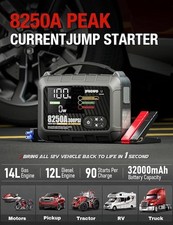 JF.EGWO Starthilfe-Powerbank mit-Kompressor 8250A 32000mAh Starthilfe PowerPack