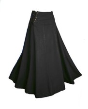 Mittelalter Rock Katharina m. Seiten-Schnürungen schwarz rot grün 38 40 42 44 46