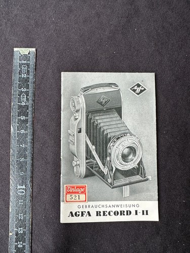 Gebrauchsanweisung agfa record - gebrauchsanweisung,