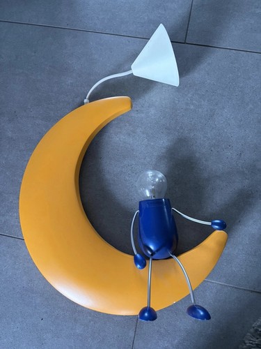 Mann mond lampe blau gelb - im,
