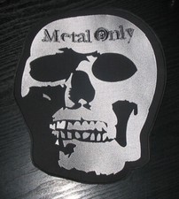 Metal Only Skull Totenkopf Schädel Backpatch Aufnäher Patch Rückenaufnäher , neu