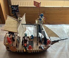 Playmobil 3550 Piratenschiff Vintage Alt Kanonnen Soldaten Eigenkreation 