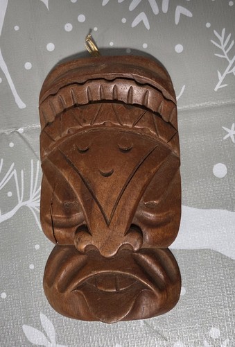 Maske geschnitzt holz 5cm - maske, 19,5cm