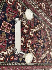 Leuchte Strahler Lampe 2x GU10 Fassung Edelstahl Chrom Gebraucht Einwandfrei