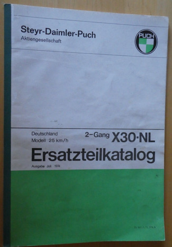 Puch x30 ersatzteilkatalog - nl,