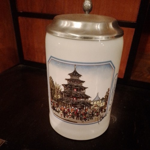 Bierkrug bierseidel zinndeckel - bierseidel,