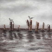 Leinwand auf Keilrahmen Kunstdruck mit stürmischem Character NP 64,99€ 80x80cm