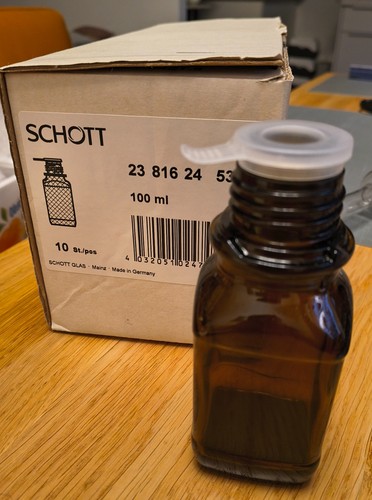 Schott laborglas flasche braun - schott,