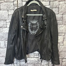 PATAGO Lamm Nappa Echt Leder Biker Jacke 44 Echt Lederjacke Vintage SCHWARZ 22P2