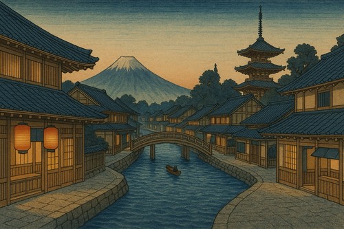Japanisch holzschnitt - japanisch,