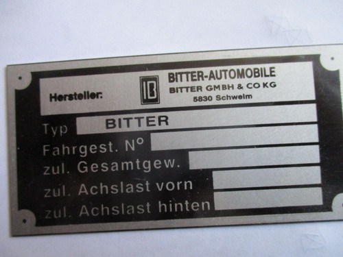 Typenschild opel schild - opel,