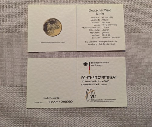 Echtheitszertifikat euro - echtheitszertifikat, 20