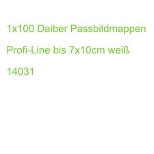 1x100 Daiber Passbildmappen Profi-Line bis 7x10cm weiß 14031 (4019518013910)