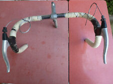 Französischer Rennrad Stahl Lenker mit Competition Vorbau Mafac Bremshebel