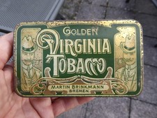 Alte Blechdose Tabakdose Golden Virginia - Tobacco Tin Brinkmann Bremen