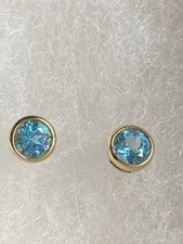 Ohrstecker Gold Blautopas