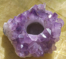 ?Amethyst?Teelichthalter Kerzenhalter aus Naturkristall 1,1 kg schwer