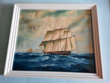 Ölbild - Segelschiff