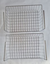 METALTEX 2 x Schrankkorb Silber Metall Einhängekorb Hängekorb 38 x 26 x14 cm