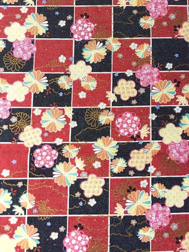 Stoffrest japan blumen - stoffrest, auf