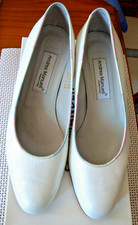 Andrea Manueli/Made in Italy Sommerpumps - Gr. 39,5 - Eierschale - Echtes Leder