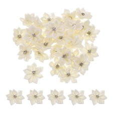 50Stk Kleine Band Blumen Satin