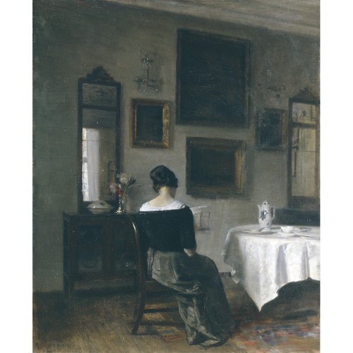 Dame sitzend einem - dame, in