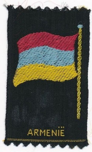 Fahne von armenien - armenien, seidenbild