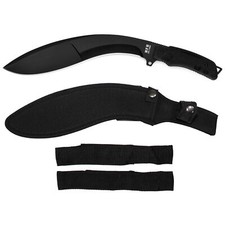 Machete schwarz Kukri Nylonscheide Beingurte MFH Haumesser Buschmesser Outdoor