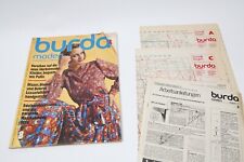 Vintage Burda Modeheft Ausgabe 8 - Aug. 1977  mit Anleitung + Schnittmusterbögen