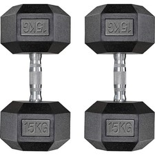 Kurzhanteln Gummiert, Hexagon