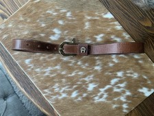 Aigner Damengürtel Länge 80 cm, Breite 3cm, Braun, Leder, Vintage, Guter Zustand