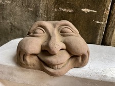 Haus Garten Wächter Gartengeist Zähne Stein Gesicht Kunst Sandstein Antik Pe 30