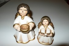 2 Original Bozener Engel von Thun gold-weiß 1 x mit Kerze 1 x mit Gesangbuch