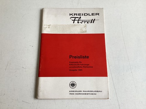 Kreidler ersatzteil preisliste - kreidler, ersatzteil-preisliste