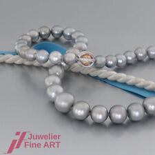 traumhafte Tahiti-Zucht-Perlen-Kette-18K/750 Gold-Patent-Schließe mit Diamanten