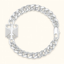 Herren-/Damen-Armband Deutschland mit Bundesadler – Edelstahl – massiv & zeitlos